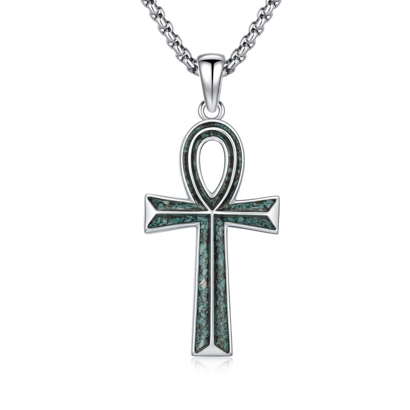 14K Gold Plated Cross Pendant Necklace Protection Jewelry Religious Gift