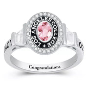 Sterling Silver 10K 14K 18K Gold Personalized Birthstone &Engraved High School Class Ring