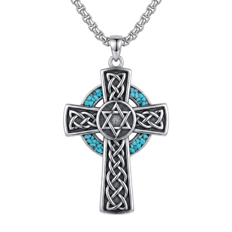 Sterling Silver Cross Pendant Necklace Christian Religious Jewelry Gifts for Anniversary