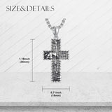 Sterling Silver Cross Pendant Necklace Christian Religious Jewelry Gifts for Anniversary
