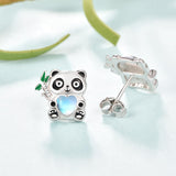 Moonstone Animal Stud Earrings for Women 925 Silver Hypoallergenic Cute Cartoon Animal Earrings  Jewelry Gifts