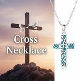 Sterling Silver Cross Pendant Necklace for Women Southwestern Cross Jewelry Gifts