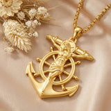 Christian Religious Medal Amulet 14K Gold Plated Pendant  Necklace