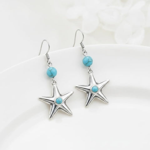 Sterling Silver Turquoise Owl Dragonfly Butterfly Hummingbird Dangle Earrings