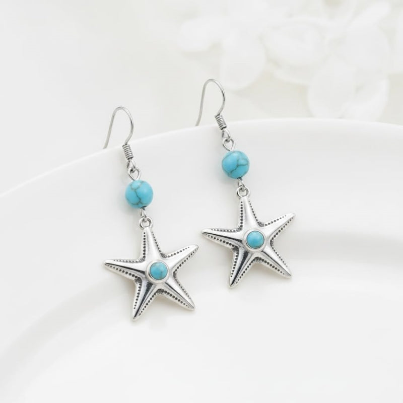 Sterling Silver Turquoise Owl Dragonfly Butterfly Hummingbird Dangle Earrings