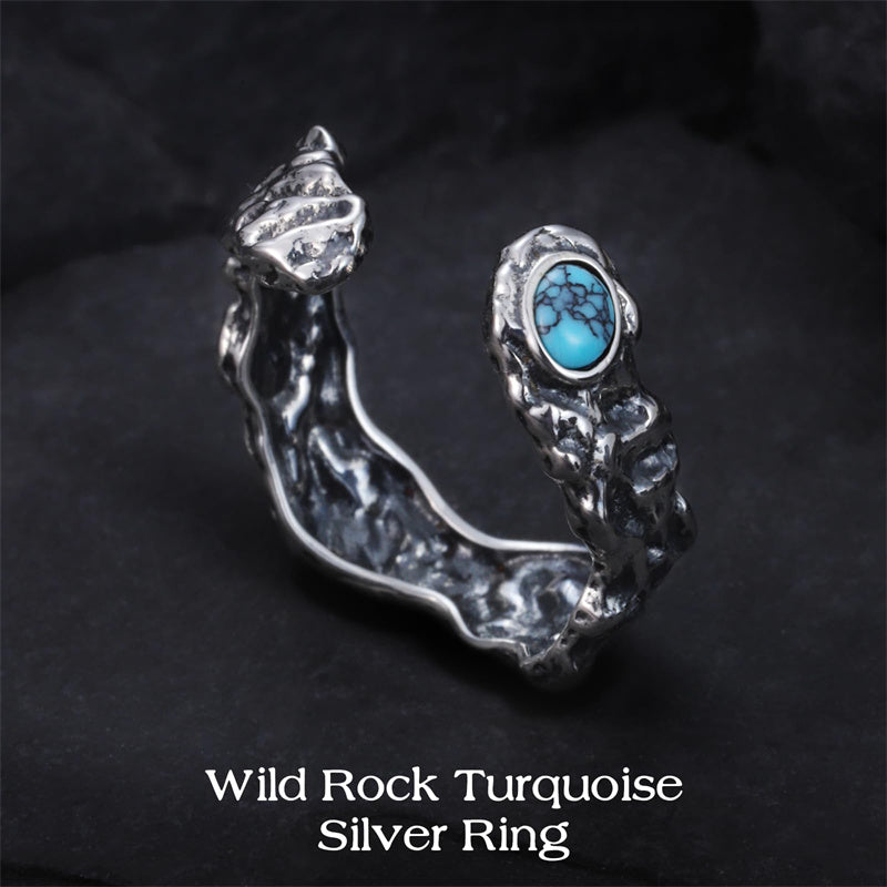 Sterling Silver Turquoise Adjustable  Rings for Women
