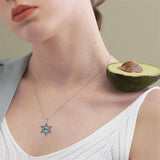 Sterling Silver Star of David Cross Peace Sign Tree of Life Star Pendant Necklace