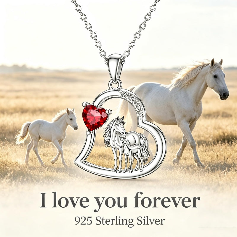 Sterling Silver Mother Daughter Two Hippo Two Elephant Two Horse Two Dachshund Two Cow Pendant Necklace