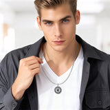 Sterling Silver Oxidized Tiger Wolf Lion Leopard Pendant Necklace for Men