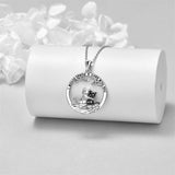 Cat Animal Necklace Sterling Silver Cute Animal Pendant Jewelry Gifts for Women