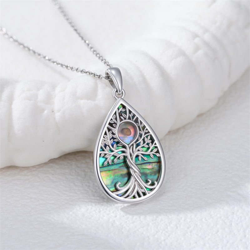 Sterling Silver Mustard Seed Black Cat Hummingbird Cross and Mountain Mountain Turquoise Sun and Moon Pendant Necklace