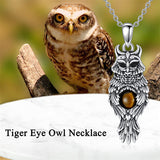 Sterling Silver Blue Jay Eagle Phoenix Owl Pendant Necklace for Women