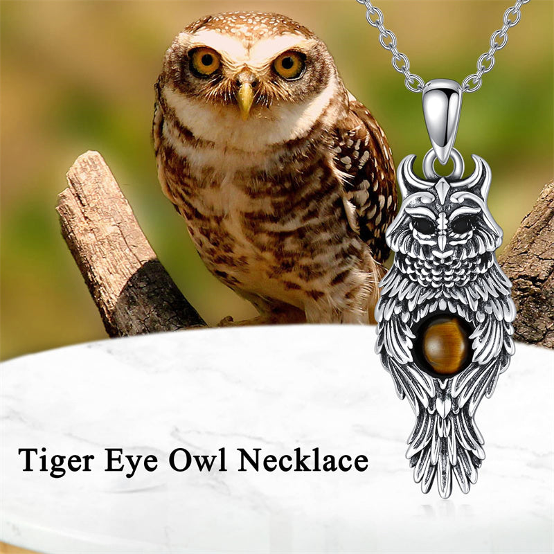 Sterling Silver Blue Jay Eagle Phoenix Owl Pendant Necklace for Women