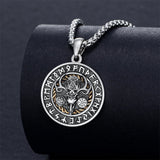 Sterling Silver Amulet Medal  St Sebastian Saint Christopher Viking Deer Pendant Necklace
