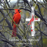 Sterling Silver Cross Bee Hummingbird Butterfly Dove Red Cardinal Pendant Necklace for Her