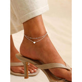 Sterling Silver 26 initials Single Layer Charm Anklet