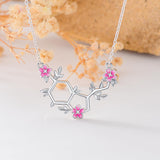 Sterling Silver Happiness Serotonin Pendant Necklace