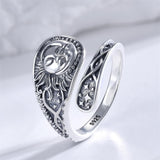 Sterling Silver Sun and Moon Spoon Ring