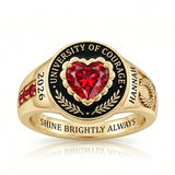 Sterling Silver Personalized Birthstone Class Ring for Women