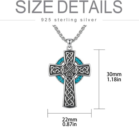 Sterling Silver Cross Pendant Necklace Christian Religious Jewelry Gifts for Anniversary