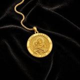 Patron Saint Medal Gold Plated Catholic Pendant Christian Religious Necklace Amulet Jewelry