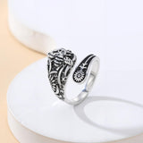 Sterling Silver Turquoise Hummingbird Butterfly Sunflower Adjustable Spoon Ring