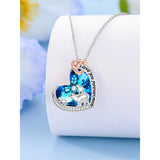 Sterling Silver Mama Bear with 1 2 3 4 5 Cubs Pendant Necklace