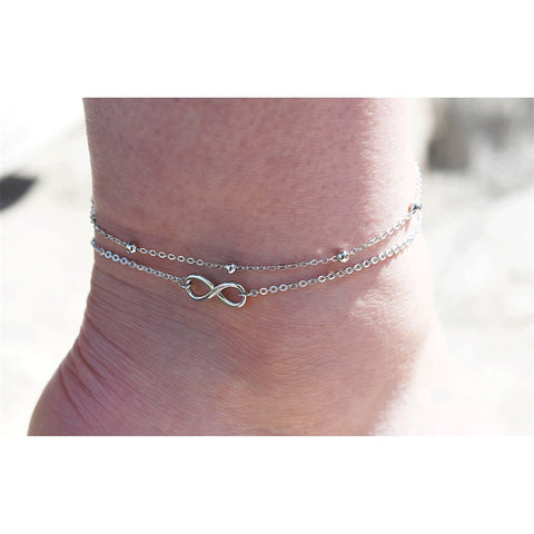 Sterling Silver Multi-layered Animal Anklet