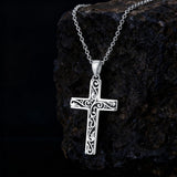 Sterling Silver Cross Pendant Necklace Christian Religious Jewelry Gifts for Anniversary