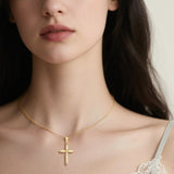 14K Gold Plated Cross Infinity  Pendant Necklace  for Women
