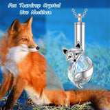 Sterling Silver Teardrop Crystal Butterfly Dragonfly Fox Hummingbird Phoenix Tree of Life Urn Necklaces for Ashes