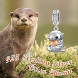 Sterling Silver Otter Squirrel Elephant Axolotl Charm Beads