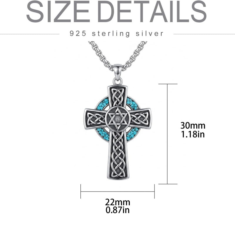 Sterling Silver Cross Pendant Necklace Christian Religious Jewelry Gifts for Anniversary
