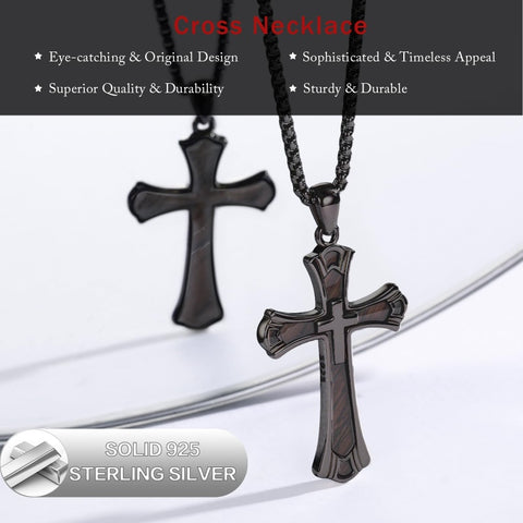 14K Gold Plated Cross Pendant Necklace Protection Jewelry Religious Gift
