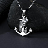 Sterling Silver Deer Bass Fish Wild Duck Fish Hook Pendant Necklace Hunting Jewelry Gifts for Men
