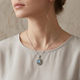 14K Gold Plated Teardrop Tree of Life Necklace for Women