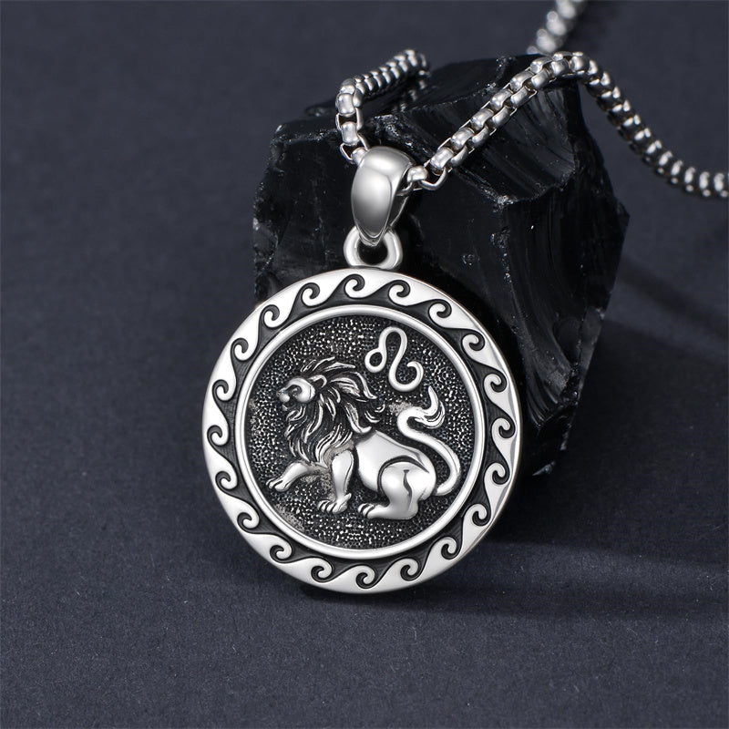 Sterling Silver 12 Zodiac Astrology Horoscope Pendant Necklace