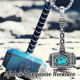 Thors Hammer Necklace 925 Sterling Silver Mjolnir Urn Necklace for Ashes Viking Norse Cremation Jewelry for Men Women