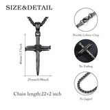 14K Gold Plated Cross Pendant Necklace Protection Jewelry Religious Gift