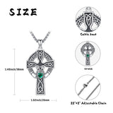 14K Gold Plated Celtic Vikin Cross Pendant Necklace Irish Jewelry Religious Protective Gift