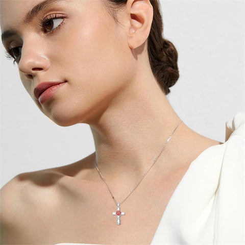 Sterling Silver Lion Semicolon Rose Sunflower Cross Pendant Religious Necklace
