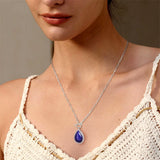 Sterling SilverTurquoise Red Coral Lapis Lazuli Malachite Paperclip Chain Necklace