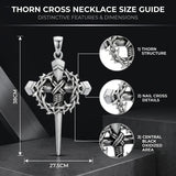 Crown of Thorns Religious Nail Cross Pendant Necklace