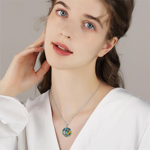 Sterling Silver PhoenixRaven Panda Hummingbird Sea Turtle Pendant Necklace Mother's Day Christmas Gifts