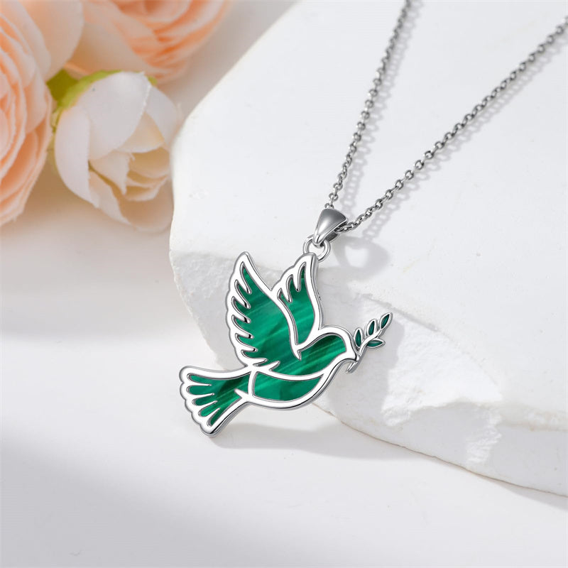 Sterling Silver Dove Hummingbird Red Cardinal Pendant Necklace