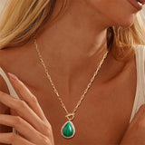 Sterling SilverTurquoise Red Coral Lapis Lazuli Malachite Paperclip Chain Necklace