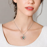 Sterling Silver Teardrop Gemstone Rose Butterfly Infinity Heart Necklace for Women