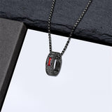 Sterling Silver 10K Gold 14K Gold 18K Gold Personalized  Birthstone Engraved Class Pendant Necklace for Men
