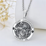 Sterling Silver St Michael St Benedict St Anthony St Jude Medal Pendant Necklace