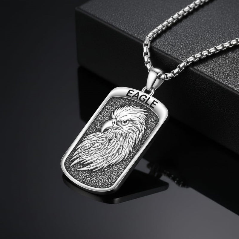 Sterling Silver Tiger Eagle Lion Dragon Phoenix Necklace for Men Animal Jewelry Gifts for Chrismas Birthday